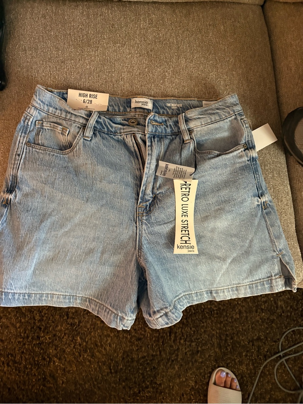 Nwt Kensie High Rise Jean Shorts Size 6/28